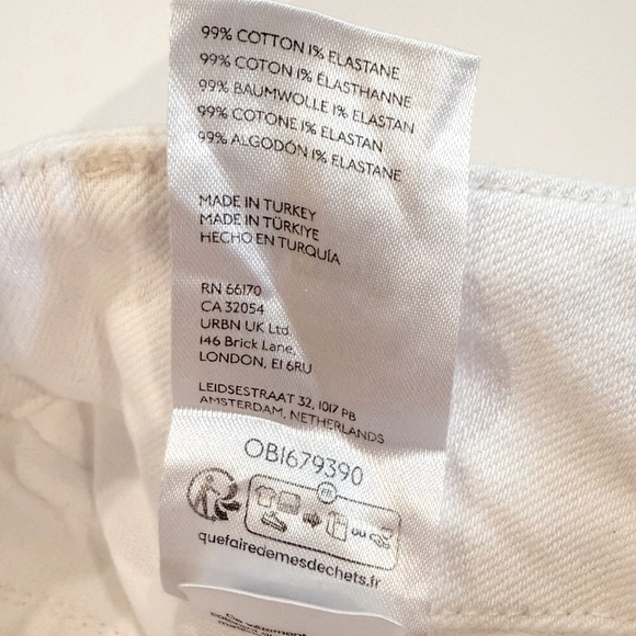 NWT Maeve By Anthropology The Colette Crop Wide-Leg White Jeans - Picture 11 of 13